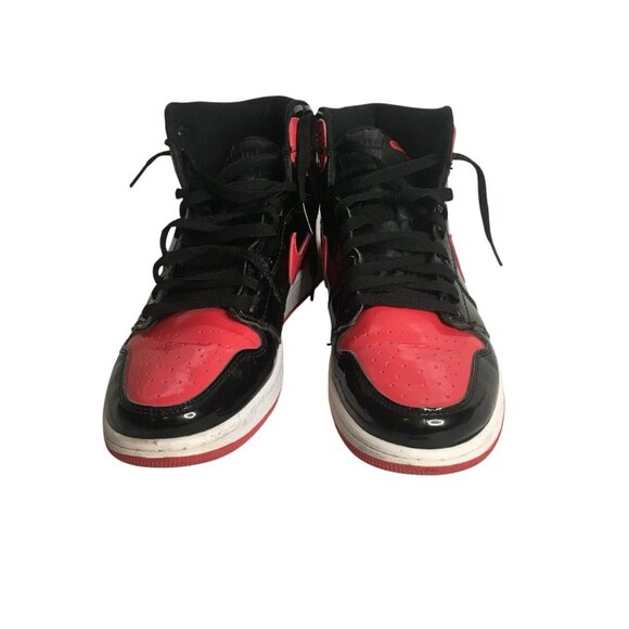 Nike Men's Air Jordan 1 Retro High OG Patent Bred 555088-063 Sneakers Red Sz 7 - Picture 13 of 16